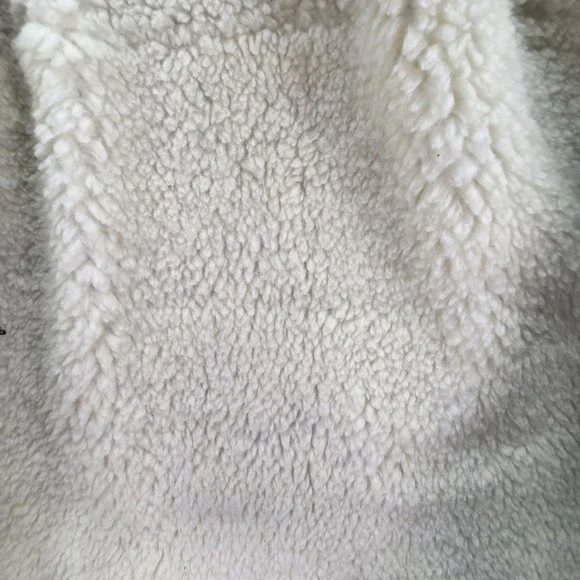 Wool Pea Coat Mens Large Black Sherpa Lined Band Collar Button Front Winter - Picture 3 of 9